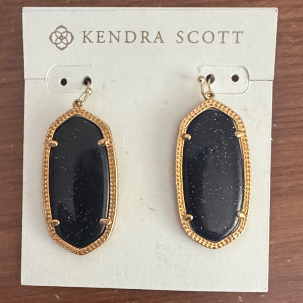 Kendra Scott Blue Goldstone earrings